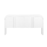 U_STYLE Striped Storage Cabinet with 4 Doors , Adjustable, Suitable for Study,Entrance and Living WF321487AAK