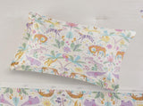 Twin Floral Reversible Cotton Duvet Cover Set with Throw Pillow B035P217815
