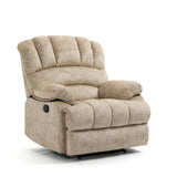 ZUN Large Manual Recliner Chair in Fabric for Living Room, Beige W1803130582