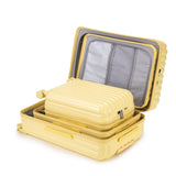 20"/24"/28" 3 pcs/set in ABS Spinner Wheel Luggage, Carry on Suitcase, with Cup Holder & USB Port & 02827536
