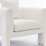 ZUN Modern Style Accent Chair Armchair for Living Room, Bedroom, Guest Room,Office, Ivory 71862411