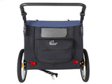 2-in-1 Bike Trailer & Pet Stroller for Dogs up to 110lbs Foldable Pet Carrier Cart with Front W1364P406669