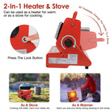 2 in 1 Portable Butane Burner Heater Outdoor Butane Gas Heater Warmer Heating Cooking Stove Cooker 30502006