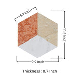 Hexagon Water-jet marble,White Gold Red 3 color, natural marble, for floor and wall,polished marble W1696P314482
