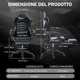 Game Chair, Adult Electronic Gaming Chair, Ergonomically Designed, PU Leather, Lounge Chair with 93012383