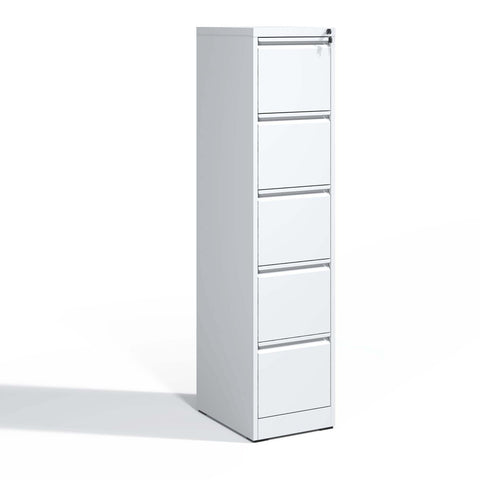 ZUN 5 Drawer Metal Vertical File Cabinet with Lock Office Home Steel Vertical File Cabinet for A4 76158518