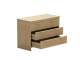 4 Drawers Rattan Cabinet,for Bedroom,Living Room,Dining Room,Hallways,Easy Assembly W75784351