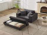 Chaise Lounge Chair Removable Storage Ottoman Accent Sofa Bed Upholstered Sleeper Couch Bed W1170P353053