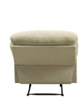 ZUN Beige Recliner with Pillow Top Armrest B062P215431