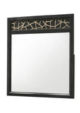Selena Modern & Contemporary Mirror Made with Wood in Black and Natural B009139129