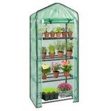 69x49x160cm Black Iron Pipe Pointed Mini Flower Stand With 4 Layers Of Grid, With Zipper Rolling 18889592