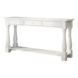Console Table for Entryway Wood Sofa Table with Storage Drawers and Bottom Shelf for Hallway Living 33092026