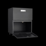 ZUN Office furniture Copier Cabinet black 2 door steel copier stand mobile pedestal file Printer Stand 68358182