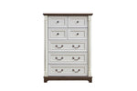 ZUN 7 Drawer Dresser Chest for Bedroom with Wooden Base and Riser Trim, Wooden Rustic Rustic Chest of W2393P252365