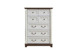 ZUN 7 Drawer Dresser Chest for Bedroom with Wooden Base and Riser Trim, Wooden Rustic Rustic Chest of W2393P252365