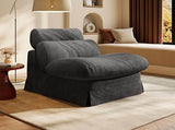 Minimalist Accent Chair with Solid Wood Frame, Soft Medium-Firm Chenille Upholstery, Ideal for W3820P540934