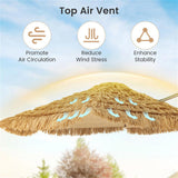 9.5ft Tropical-Style Outdoor Umbrella - 2-Tier Vented, Sun Protection, 36172303