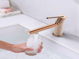 Rose Gold Single Handle Bathroom Faucet for 1 or 3 Holes ,Fountain and Flow Mode Two-in-one 54826662