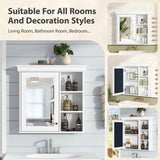 30'' x 28'' Bathroom Medicine Cabinet with Mirror, Wall Mounted Mirror Cabinet with Storage N710P209425K