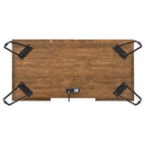 Rustic Amber Writing Desk with 4 Hidden Storages B062P153670