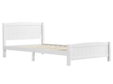 FCH Twin Pine Single-Layer Core Vertical Stripe Full-Board Curved Bed Head With The Same Bed Foot 98852423