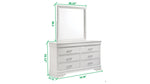 ZUN Modern 6 Drawer Dresser made with Wood in White 733569235551