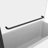 ZUN Bath tub Pivot shower screen, with 1/4" tempered glass and towel bar 3458 W2122131073