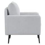 Accent Chair With Metal Black Legs,Comfy Chenille Club Fabric Armchair,Single Sofa Chair for Living W3042P262914