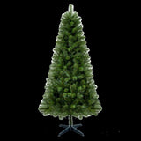 6FT Hinged Unlit Artificial Christmas Tree with 582 Tips, Full PVC Branches, Green Holiday Tree with 06947342