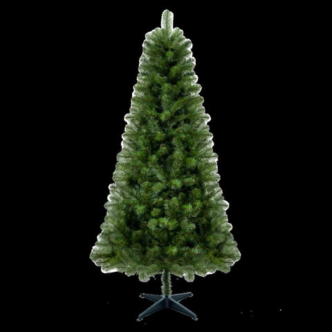 6FT Hinged Unlit Artificial Christmas Tree with 582 Tips, Full PVC Branches, Green Holiday Tree with 06947342