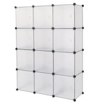 ZUN 12-Cube Storage Shelf Cube Shelving Bookcase Bookshelf Organizing Closet Toy Organizer Cabinet White 74988135