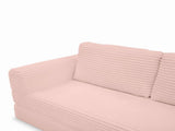 2-in-1 Folding Convertible Sofa Bed, Modern Corduroy Sleeper Couch with 2*pillows, Futon Modular W1117P417305