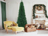 9ft Slim Pencil Christmas Tree - Space-Saving Design for Small Corners, 1500 Realistic PVC Branches 53891732