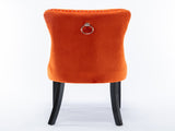 Modern, High-end Tufted Solid Wood Contemporary Velvet Upholstered Dining Chair with Wood Legs 70319788