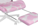 TS87 Pink COW Series Gaming Chair with Footrest B031P369374