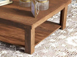 24 inch Side Table, No Assembly Required, Whiskey Finish B108P160190