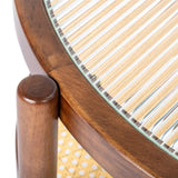 31.5in Rattan Coffee Table with Glass Top, Round End Table, Boho Style Side Table Sofa End Table for 55056269