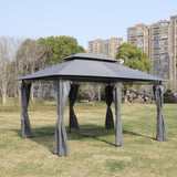 13x10 Outdoor Patio Gazebo Canopy Tent With Ventilated Double Roof And Mosquito net W419P282068