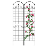 2 Pack Metal Garden for Climbing Plants Outdoor 86.7'' x 19.7'' Rustproof Plant Support Rose W158681069