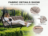 Outdoor Swing Cushions 55 Inch, Waterproof 4" Thick Porch Swing Cushion Replacement with Backrest 41738398