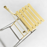 3 Piece Patio Bistro Set of Foldable Square Table and Chairs, Yellow W1586P143173