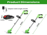 21V 300W Cordless Grass Trimmer Rechargeable Lawn Mower 18000M/Min Weed Cutter with Saw Blade 2 16783490