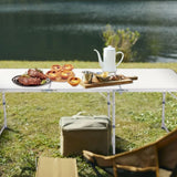 180 x 60 x 70cm Aluminum Alloy Folding Table White 32519857