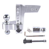 Trailer Hitch 8" Drop/Rise Heavy Duty 18500 LBSDual Pin Key Locks and a Wrench 76415604