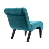 COOLMORE Modern Velvet Armless Accent Living Room Chair / Leisure Chair,Upholstered Fabric Button W39550125