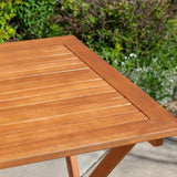 3-Piece Eucalyptus Bistro Set, Square, Natural Oil B046125052