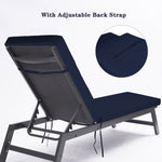 ZUN Outdoor Lounge Chair Cushion Replacement Patio Funiture Seat Cushion Chaise Lounge Cushion（NAVY BLUE 43321948