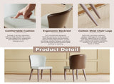 Modern Dining Chair with Carbon Steel Legs Comfortable Seating for Home & Office W2699P338888