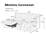 Motion Loveseat 1pc Living Room Furniture Chocolate Padded Suede Plush Cushion Couch Metal Reclining B011P205571