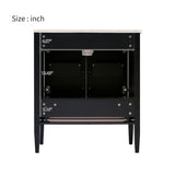 ZUN 30 Inch Bathroom Vanity with Ceramic Basin, Soft Close Door, Built-in Hidden Drawer WF530477AAB